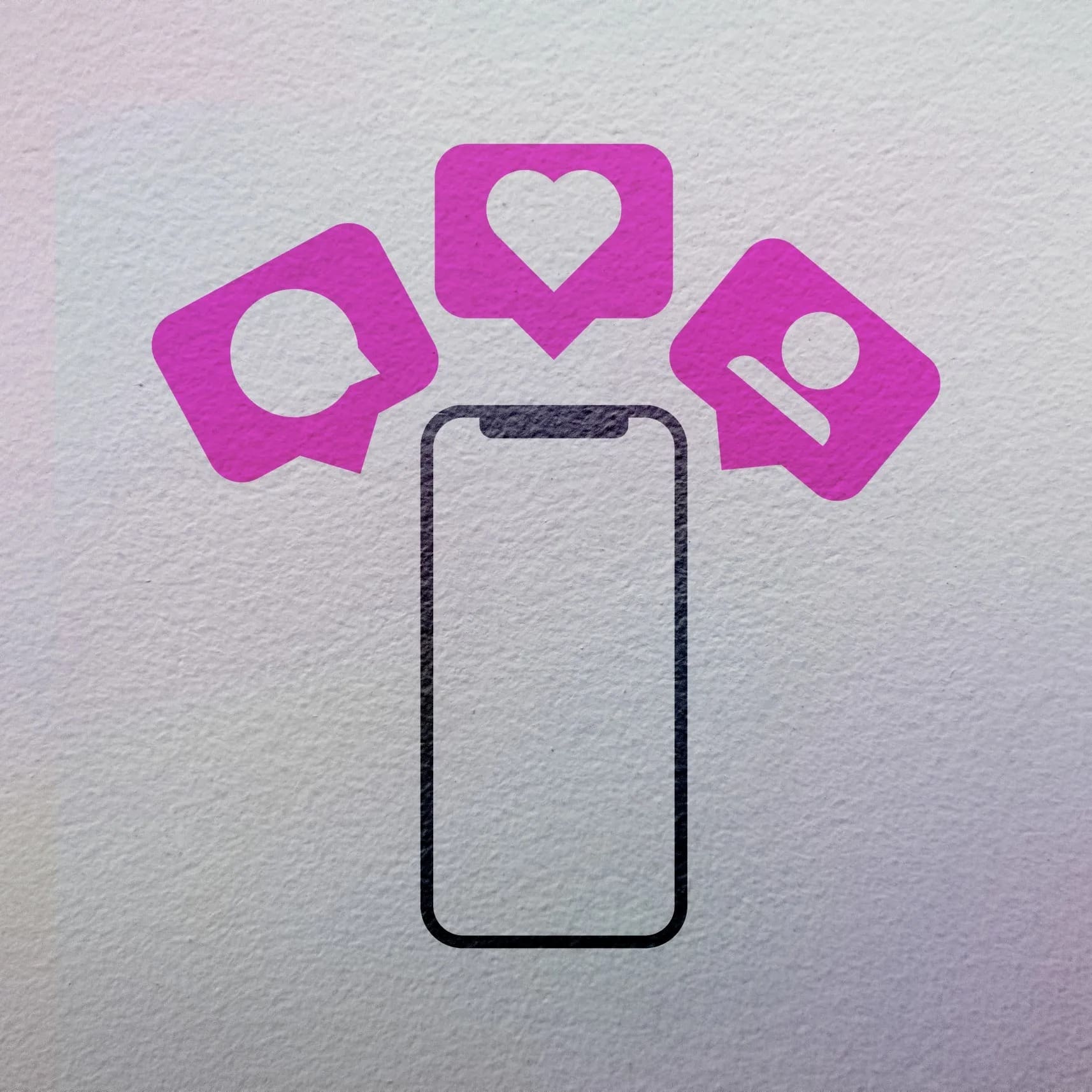 iPhone with social media engagement notifications
