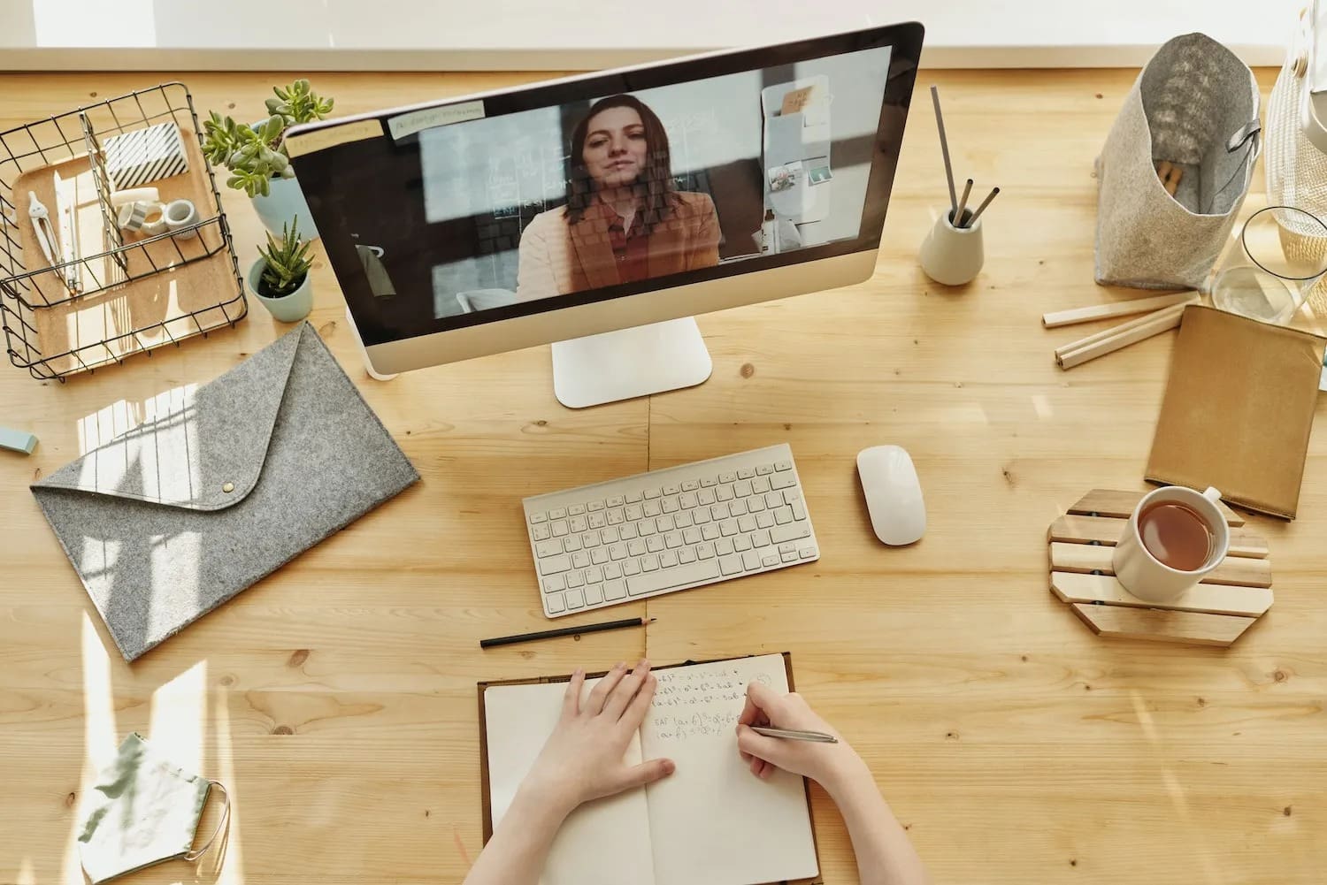 Small business owner on a virtual consultation session.